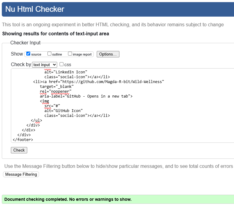 Footer HTML