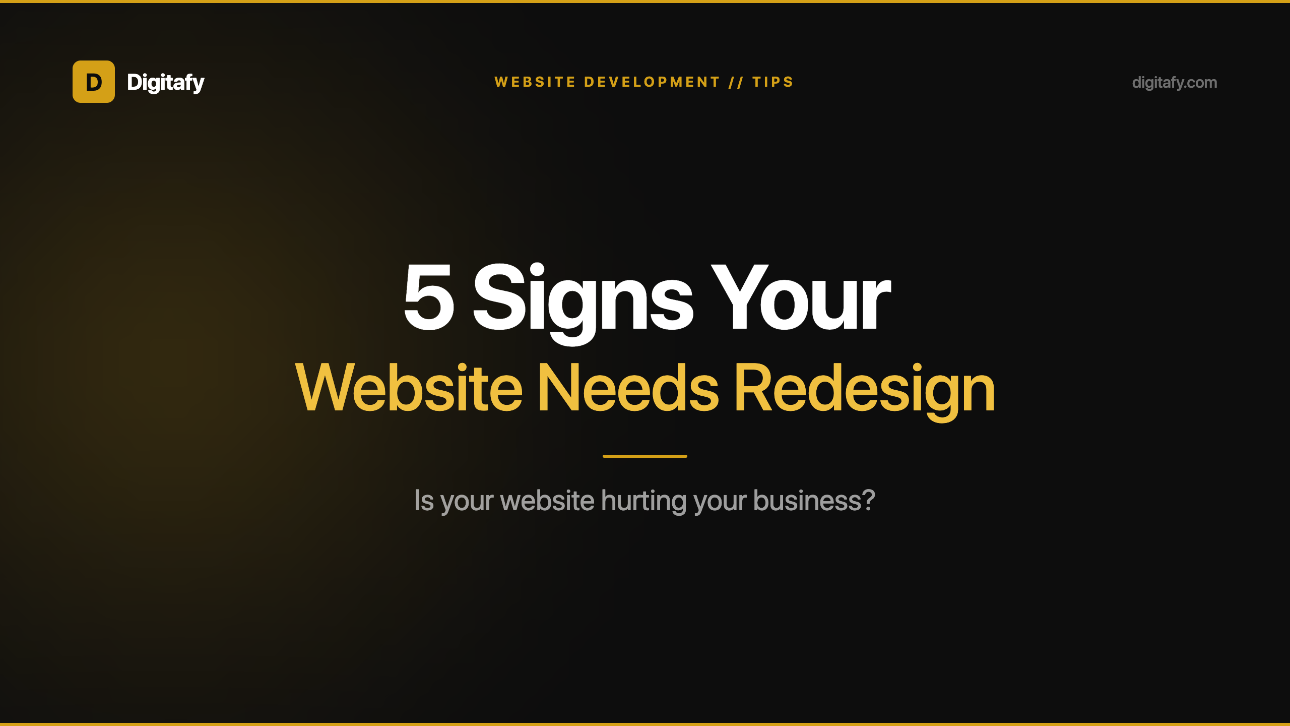 Top 5 Signs Your Business Website Needs a Redesign