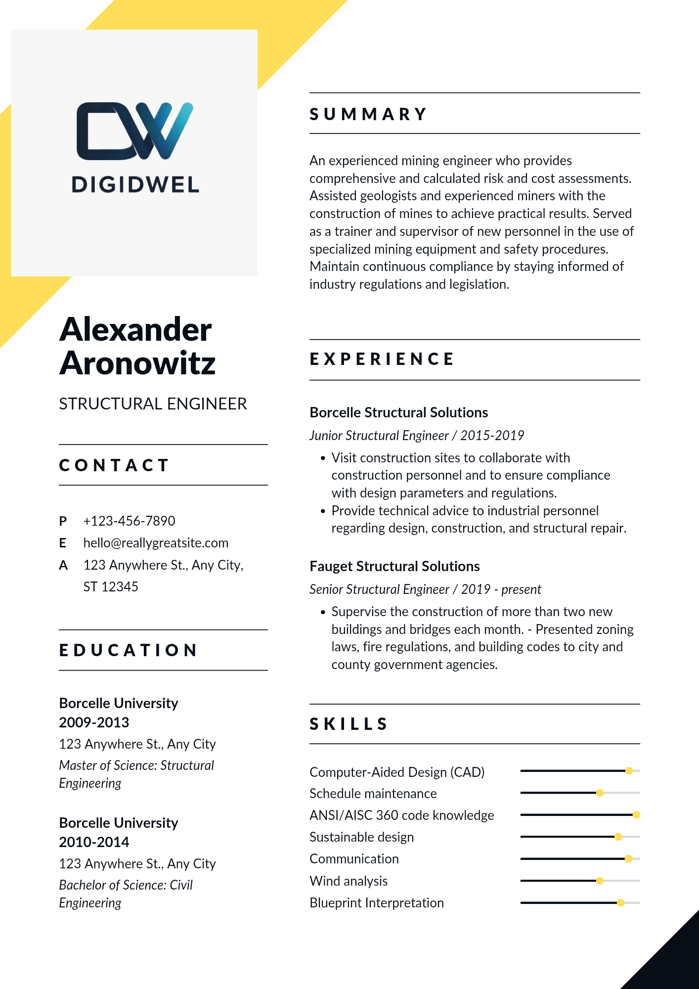 Clean Minimal Resume