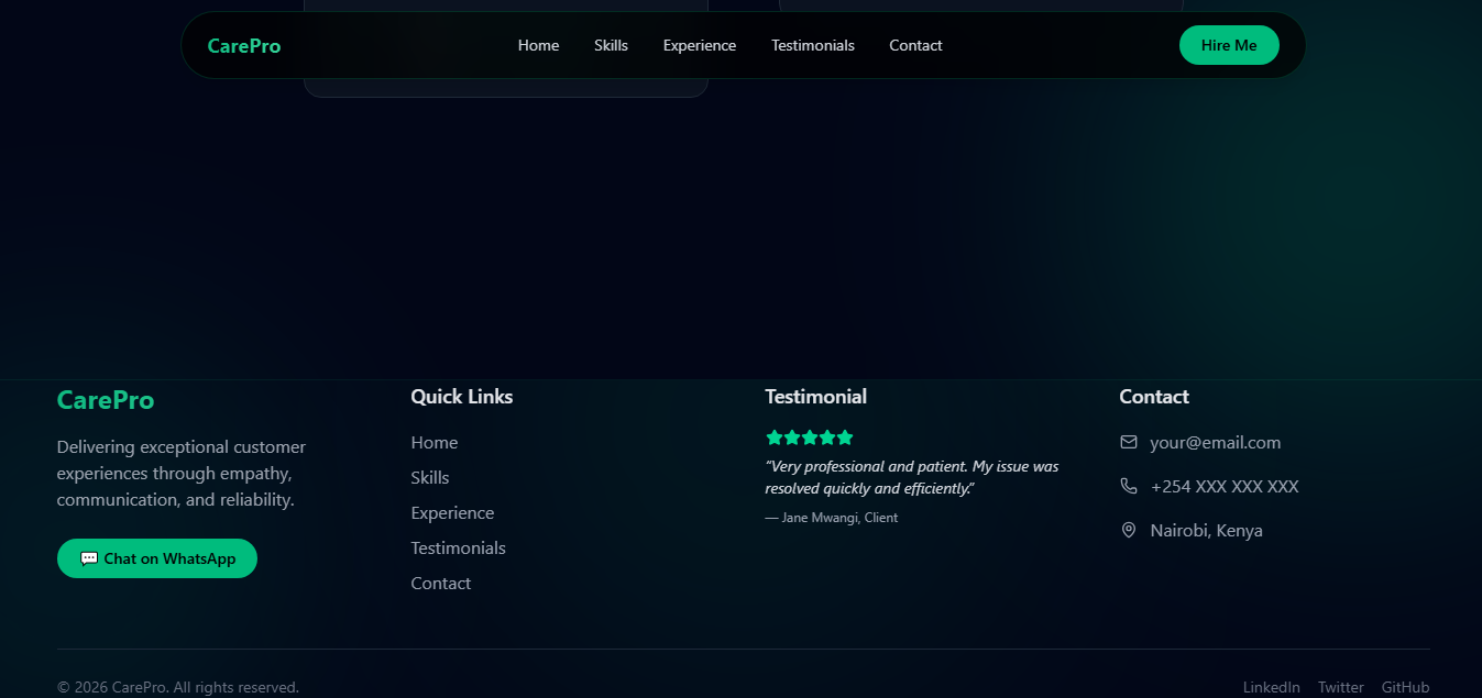Professional Emerald themed Portfolio preview 7
