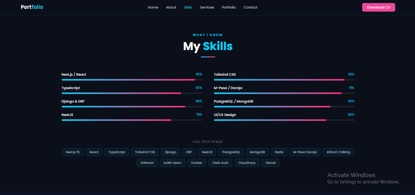 Professional Modern Developer Portfolio preview 3