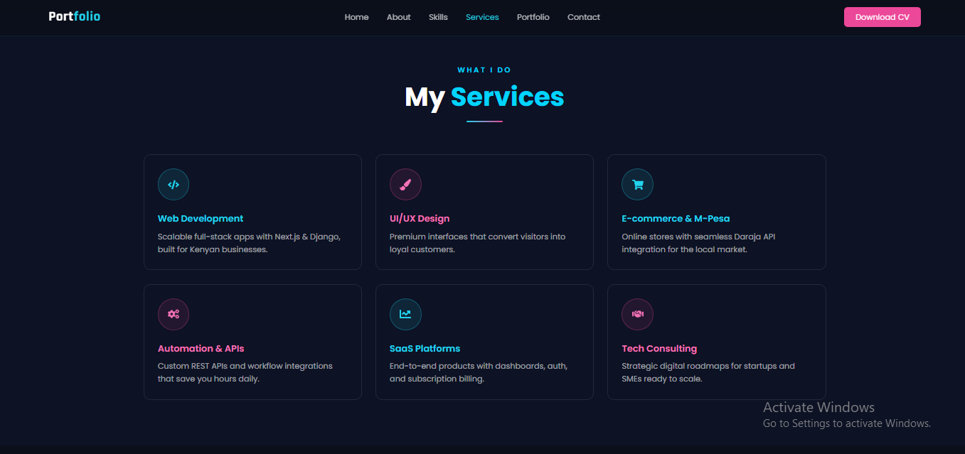 Professional Modern Developer Portfolio preview 4