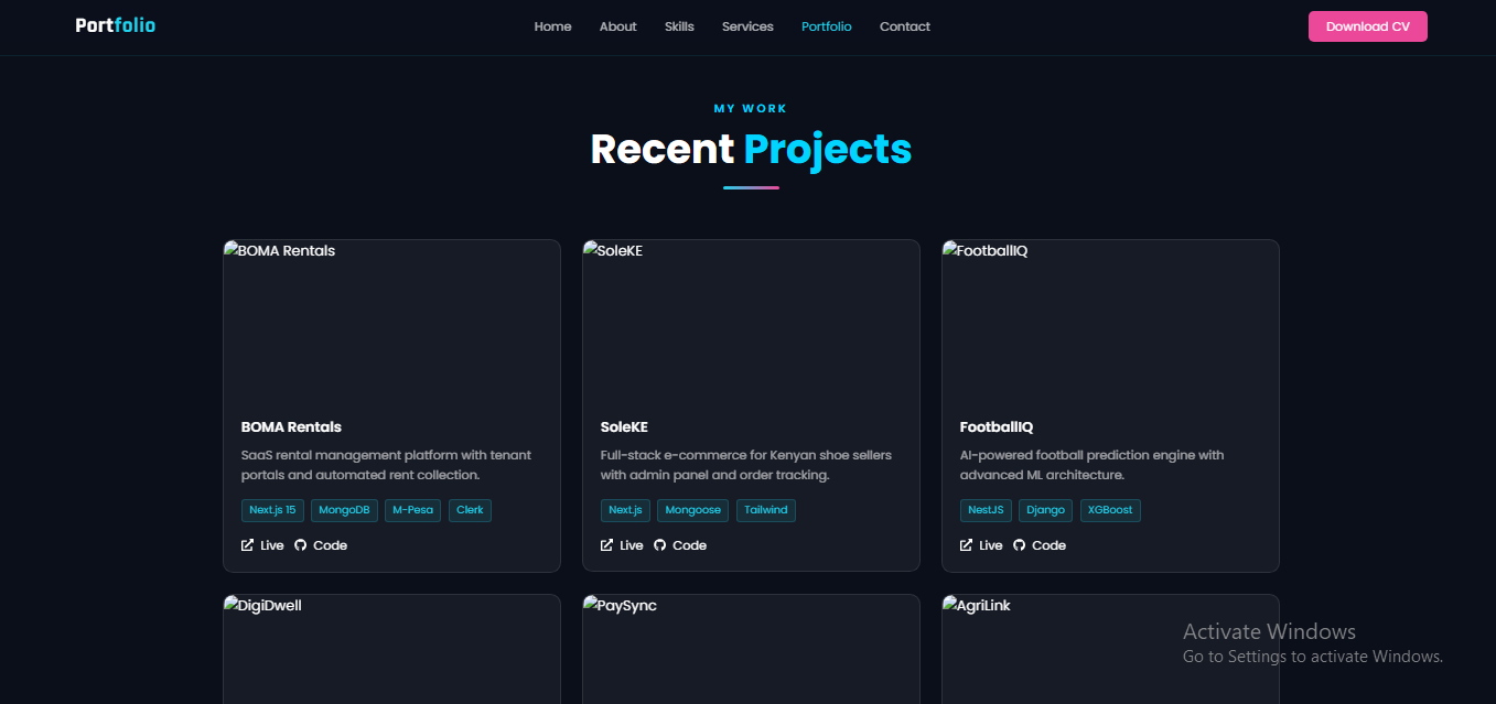 Modern Developer Portfolio preview 5