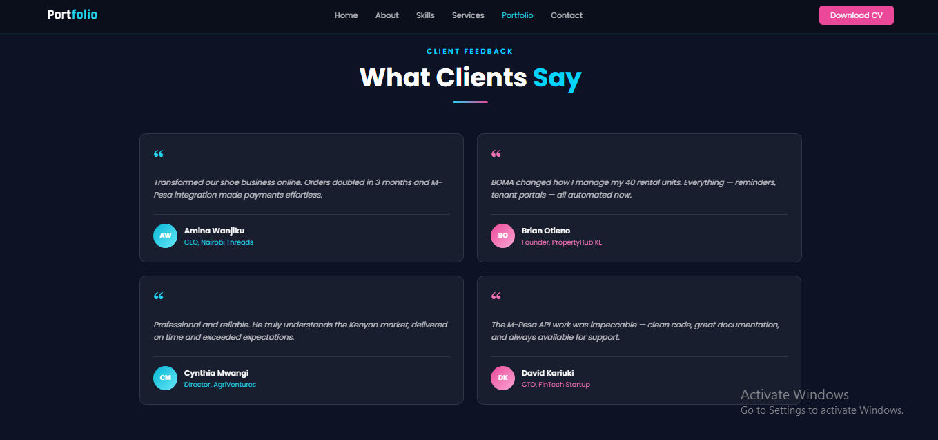 Professional Modern Developer Portfolio preview 6