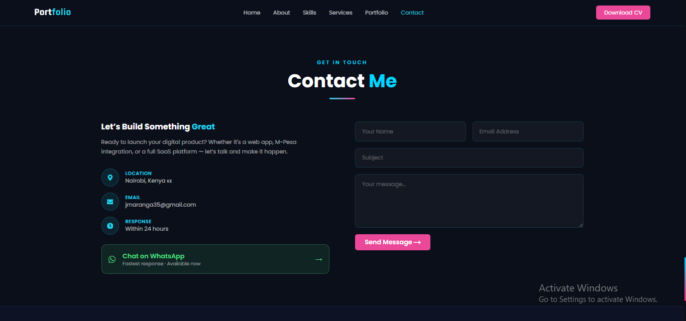 Modern Developer Portfolio preview 7