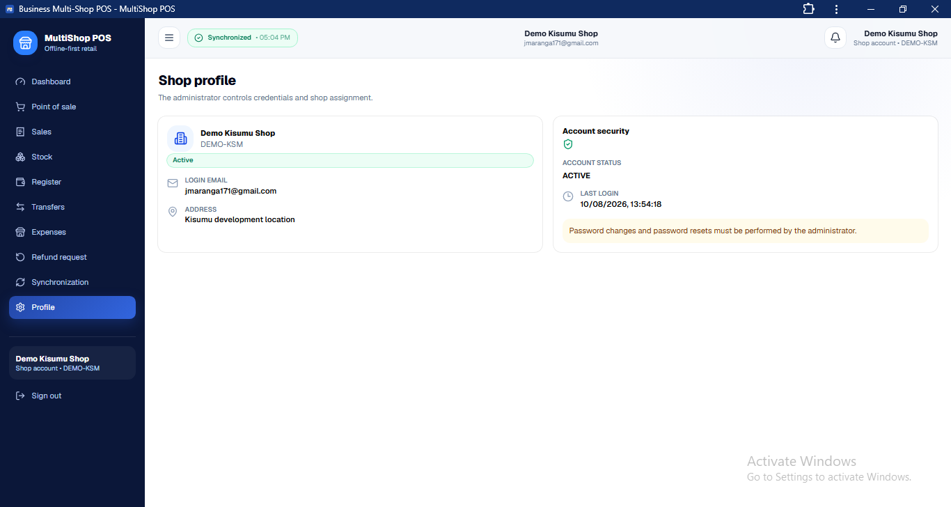 MultiShop POS Multi-Store Retail Management Platform