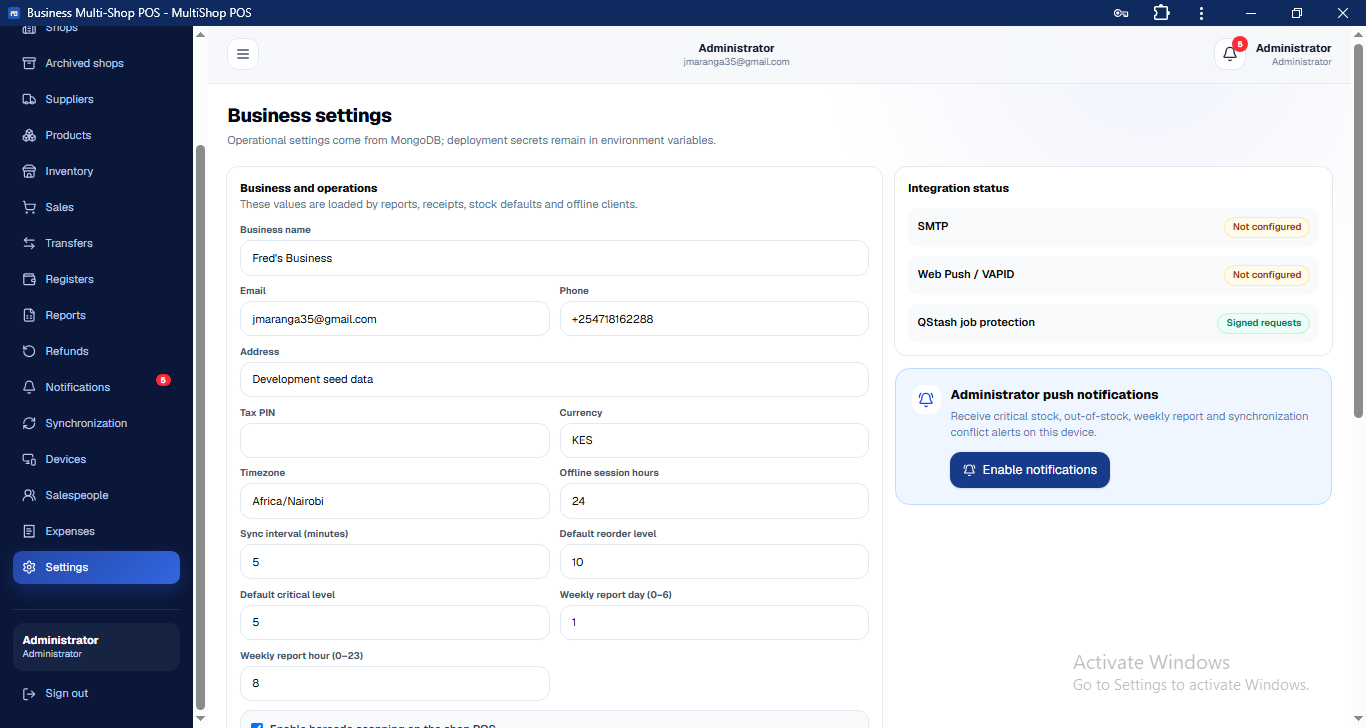 Complete Point-of-Sale & Multi-Shop Business Management System preview 3