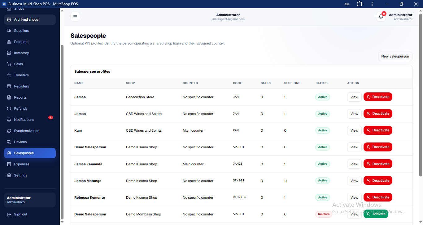 Complete Point-of-Sale & Multi-Shop Business Management System preview 5