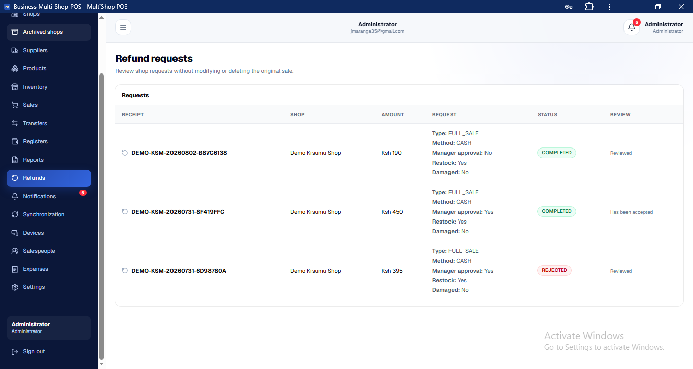 Complete Point-of-Sale & Multi-Shop Business Management System preview 8