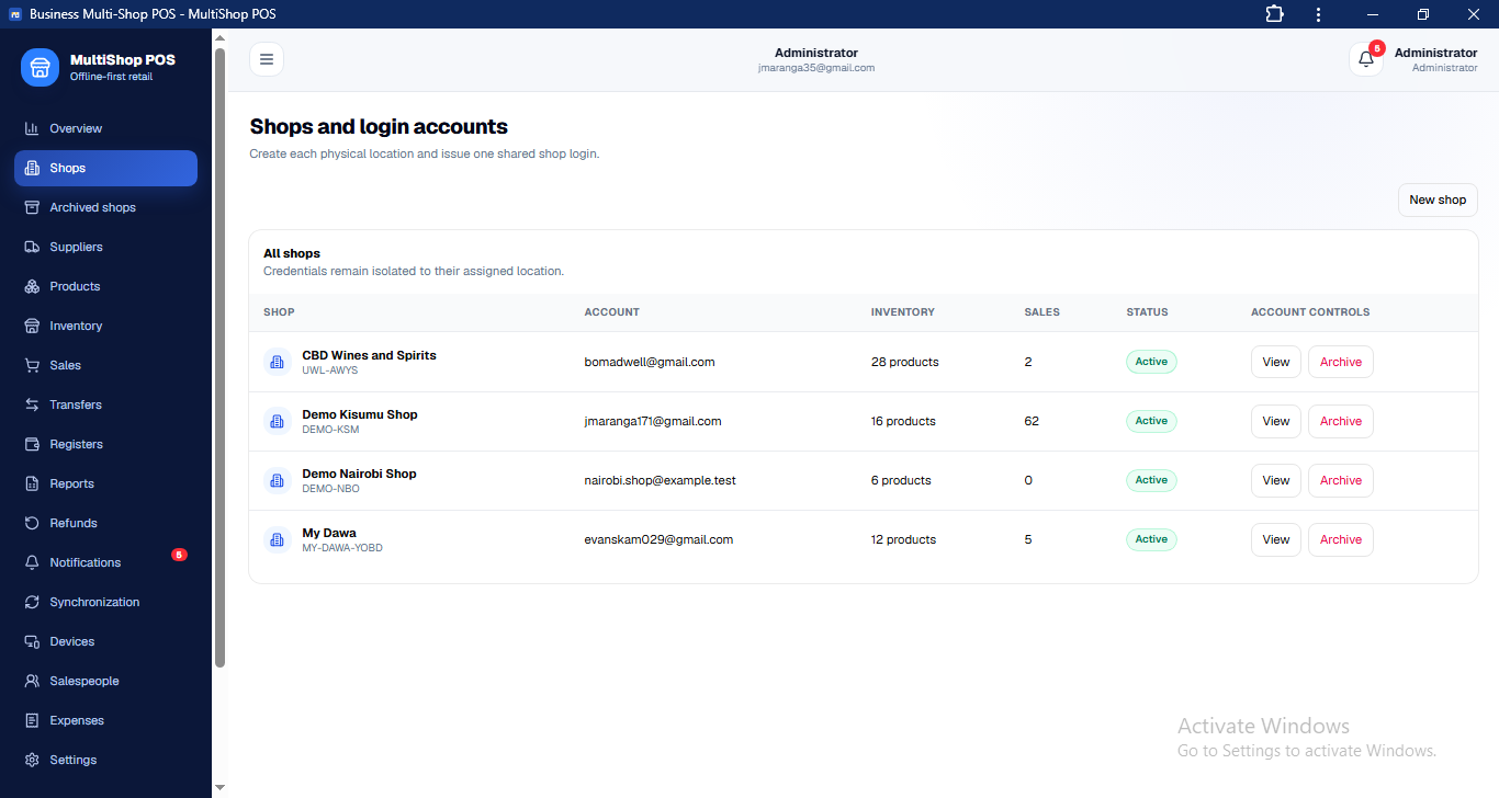 Complete Point-of-Sale & Multi-Shop Business Management System preview 17