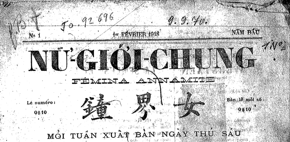 The first page of Women's Bell, Vietnam's first women's magazine