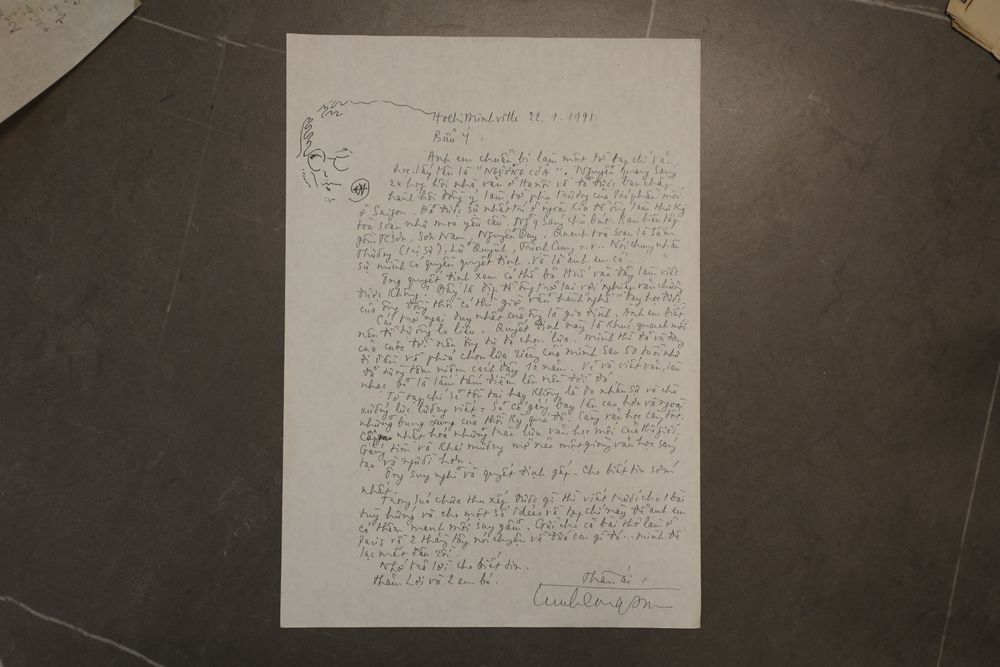 Thư Trịnh Công Sơn gửi Bửu Ý, 1.1991