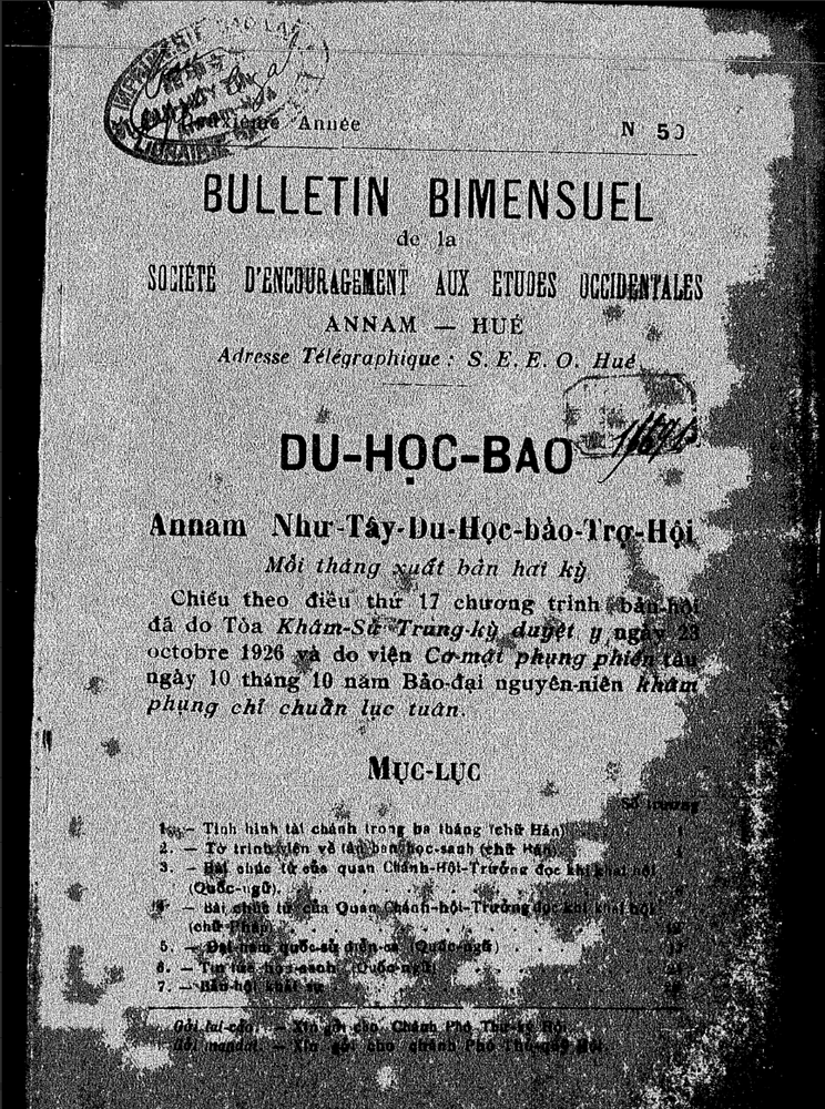 Du Hoc bao, Issue 50