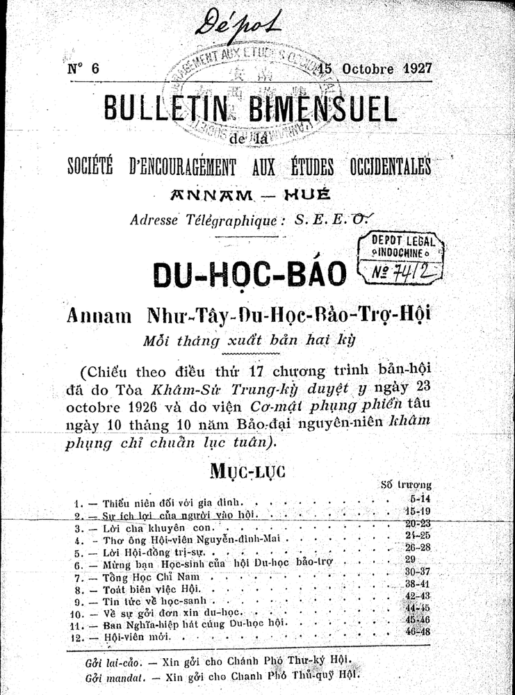 Du Học báo, số 6