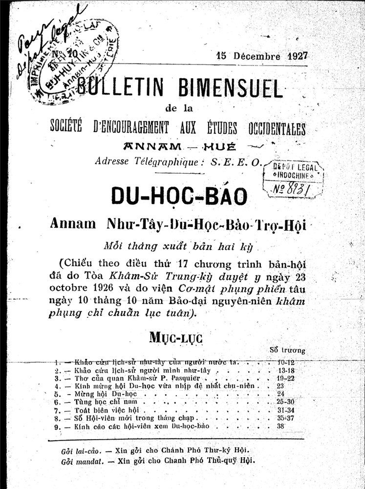 Du Học báo, số 10