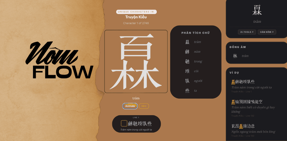 NômFlow: A Platform for Learning Chữ Nôm on Digitizing Việt Nam