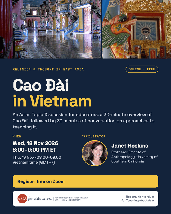 Cao Đài in Vietnam: Online Discussion with Prof. Janet Hoskins