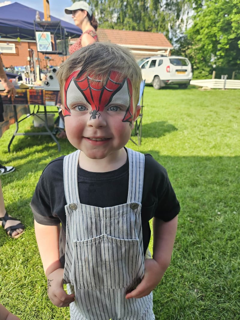 Face-painting at a Burton upon Trent event