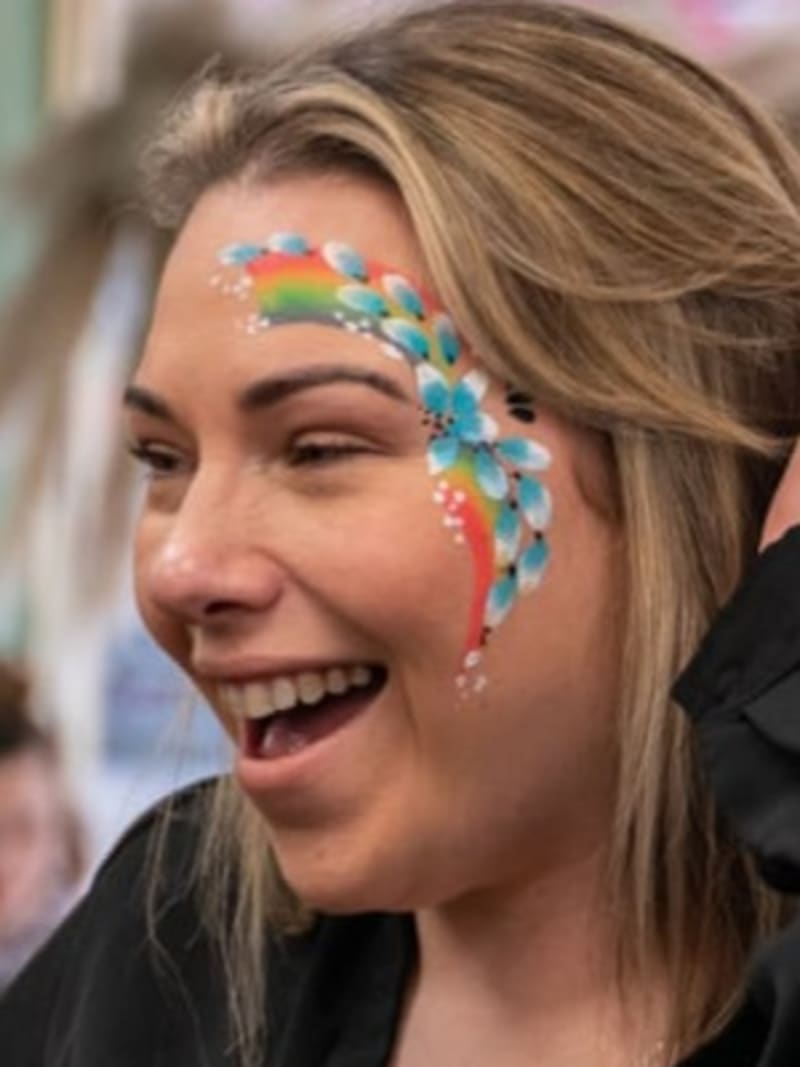 Face-painting at a Burton upon Trent event