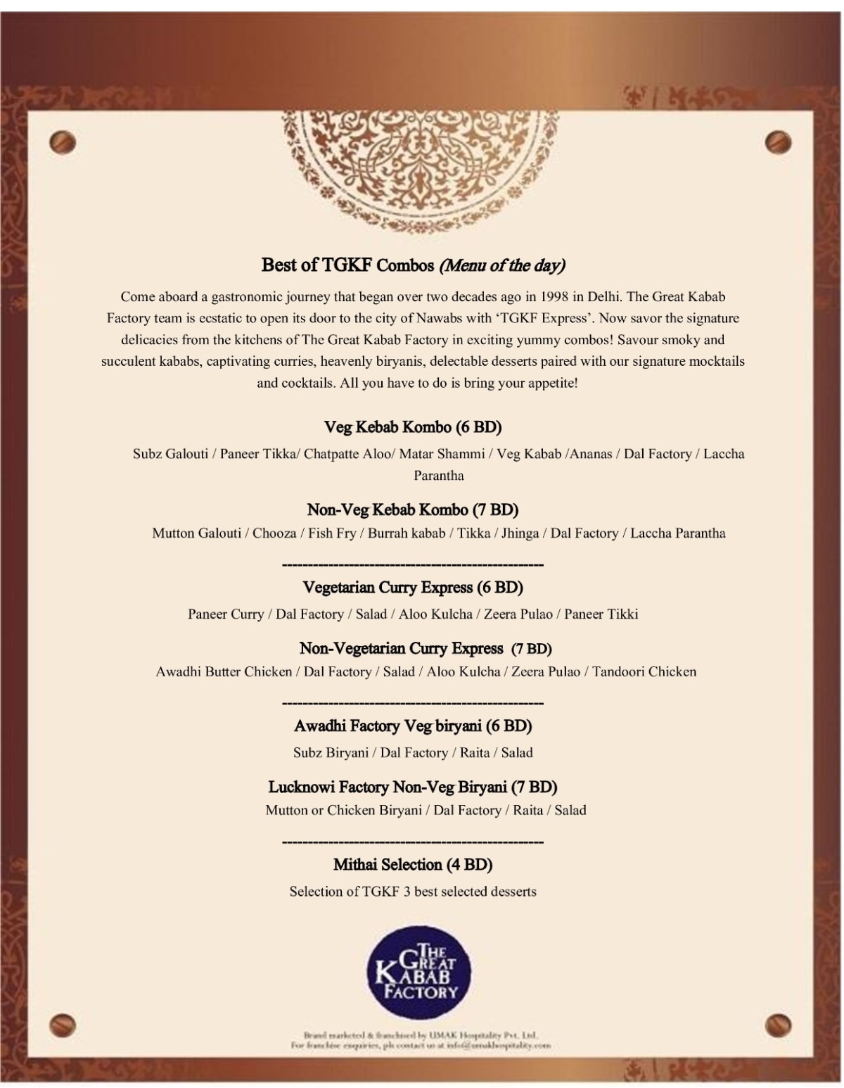 Menu Page 2