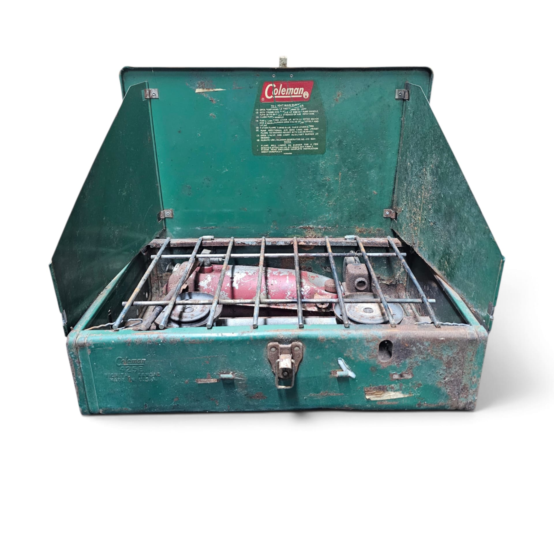 Coleman 425E Green Metal 2-Burner Camp Stove