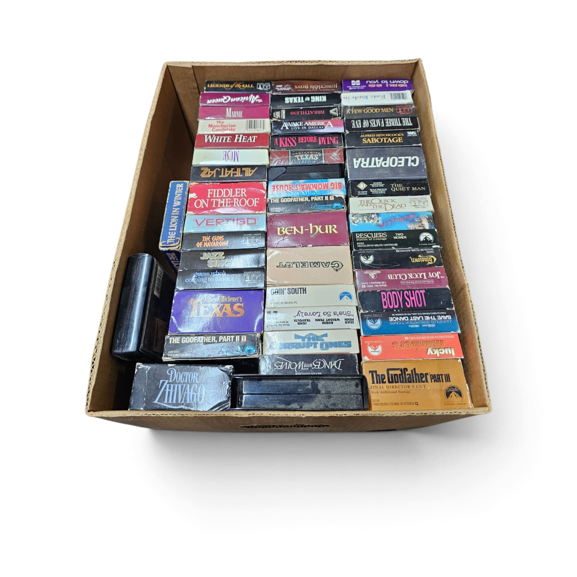 Lot of 40+ Assorted VHS Movie Tapes Classics Drama Action