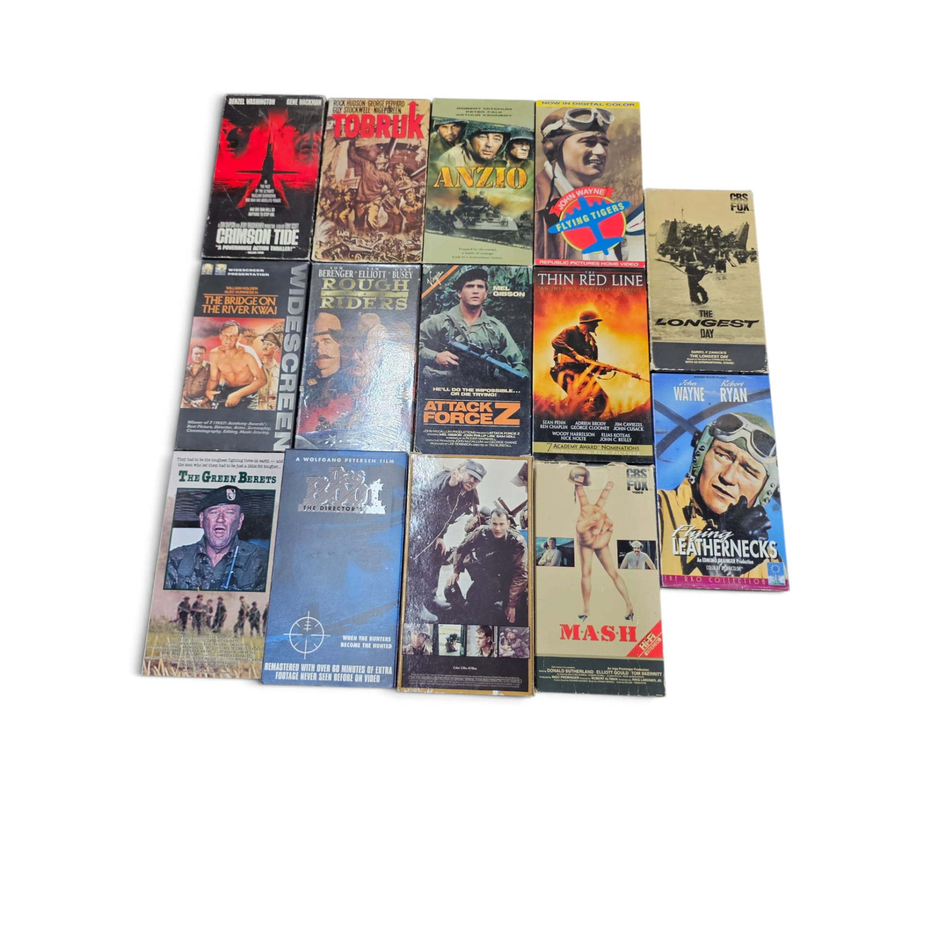 Lot of 11 Vintage War Movie VHS Tapes