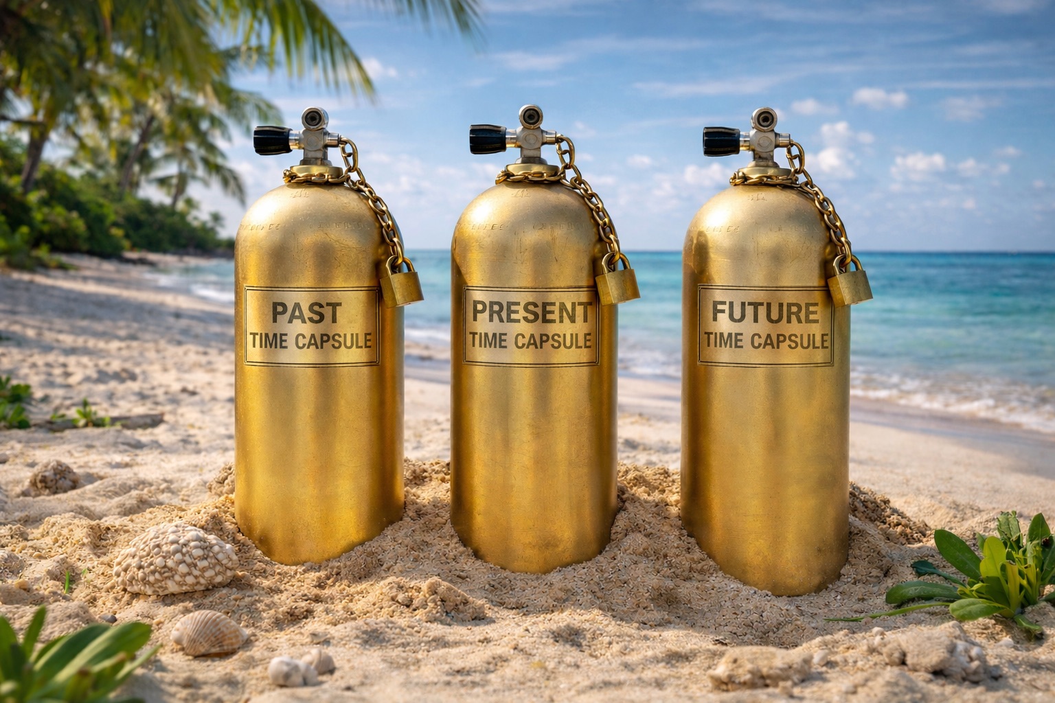 3 Golden Timecapsules for 2056