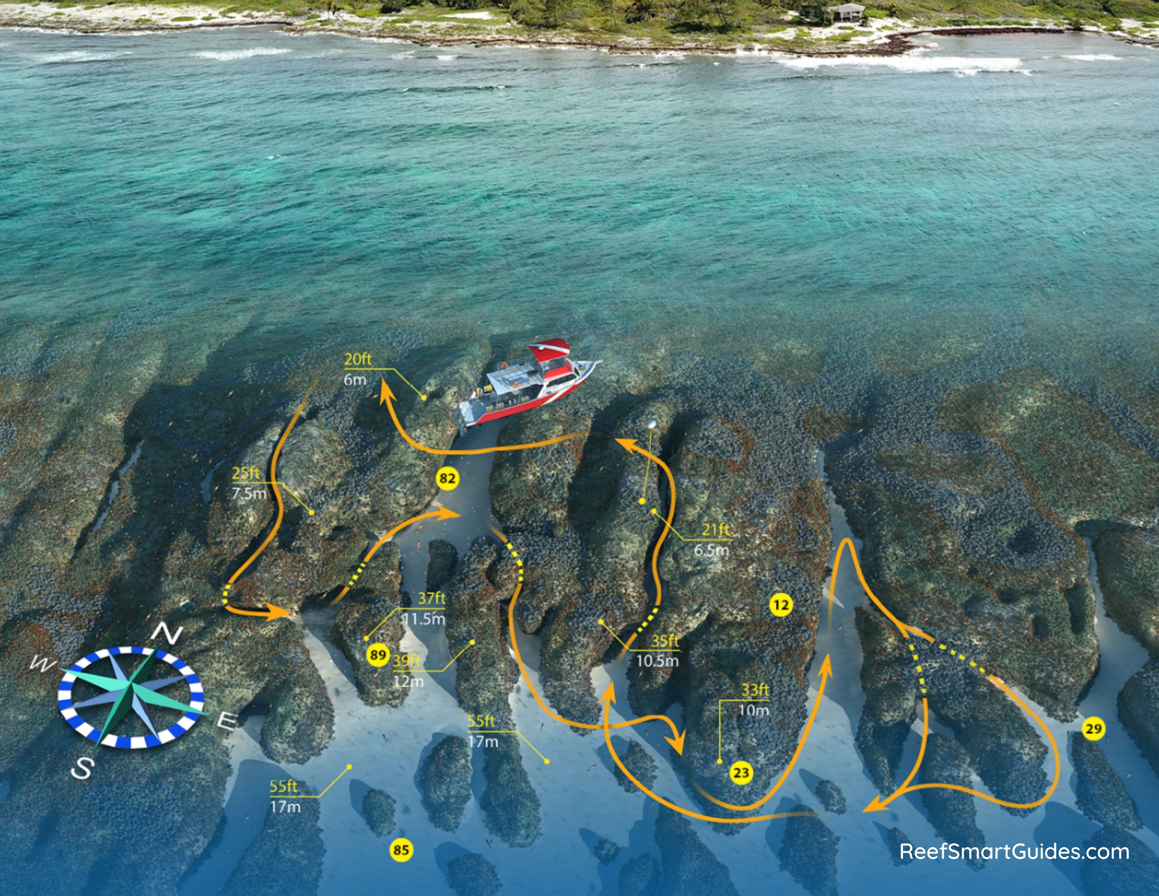 3D map of Fantasea Land dive site