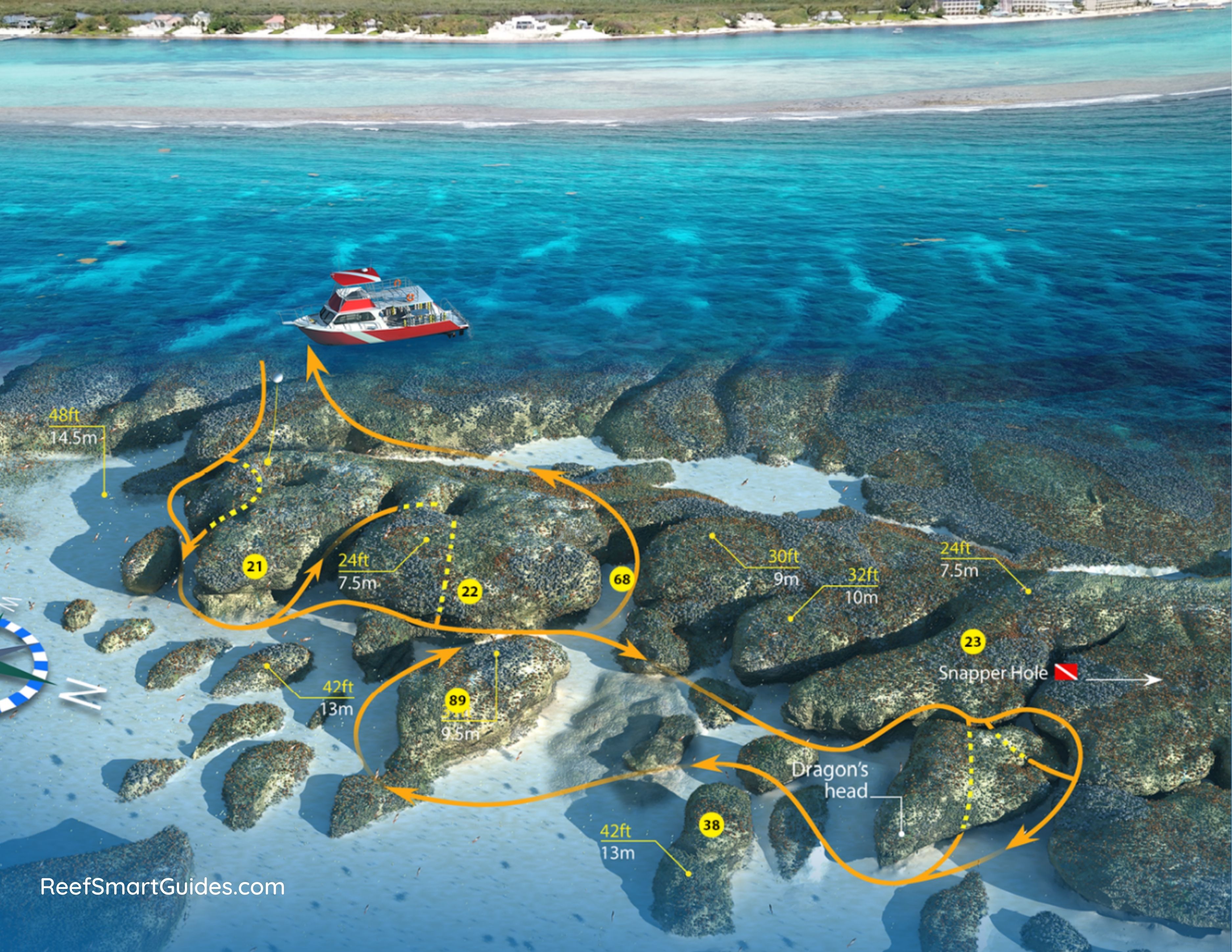 3D map of Dragon's Lair dive site
