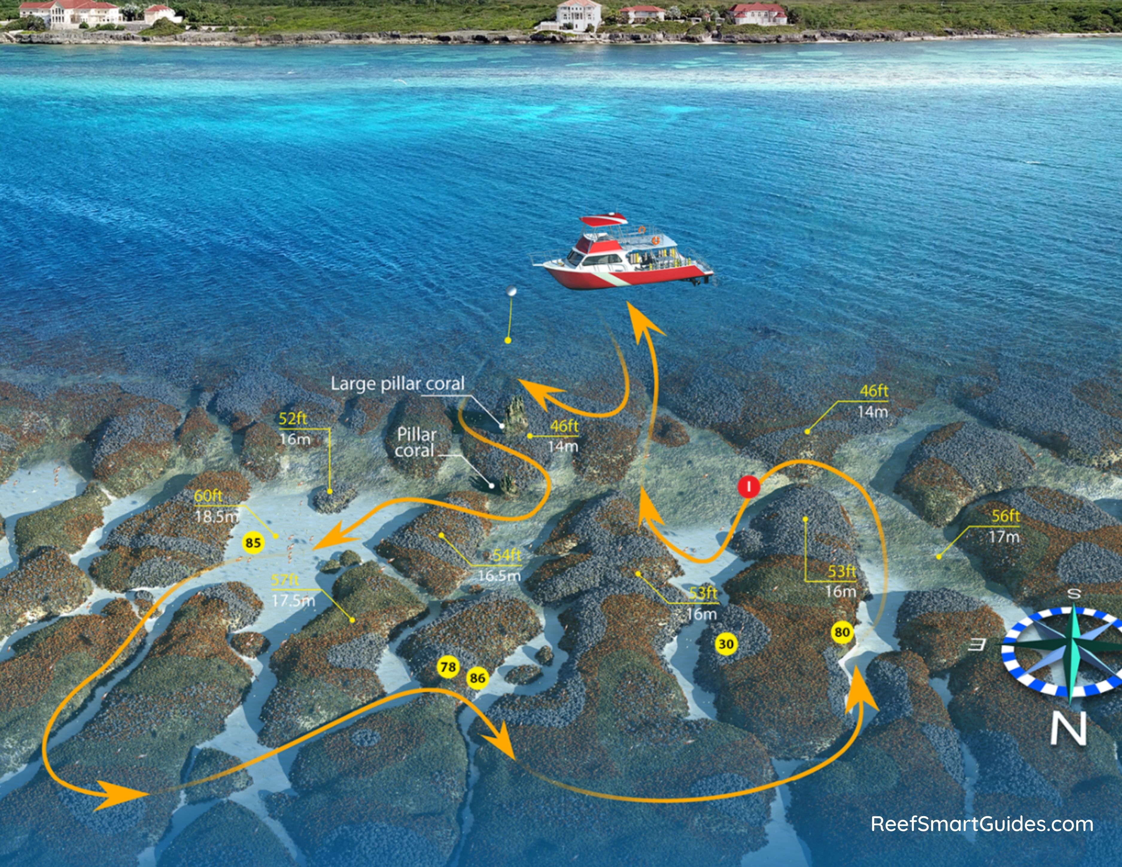 3D map of Top Secret dive site