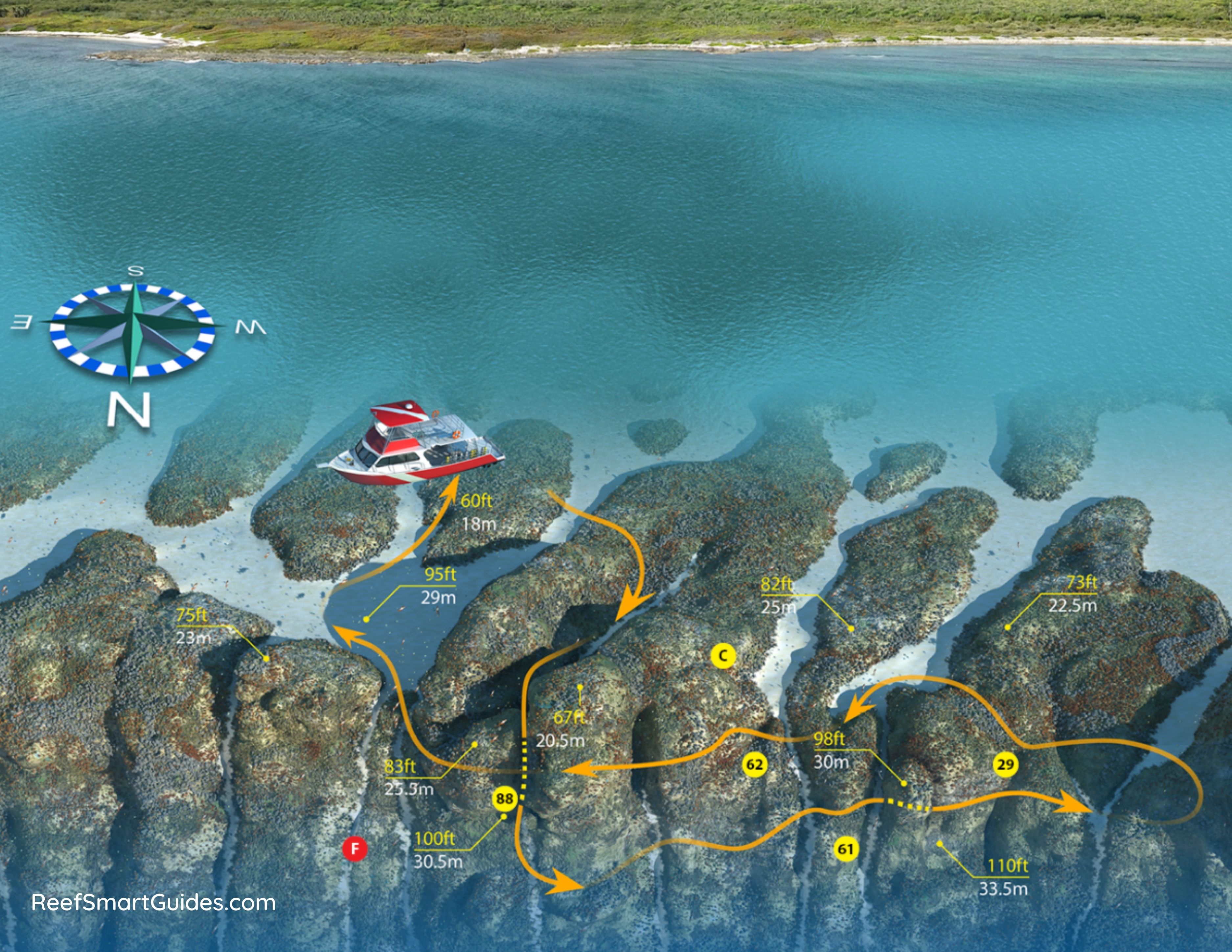 3D map of Valley of the Dolls dive site
