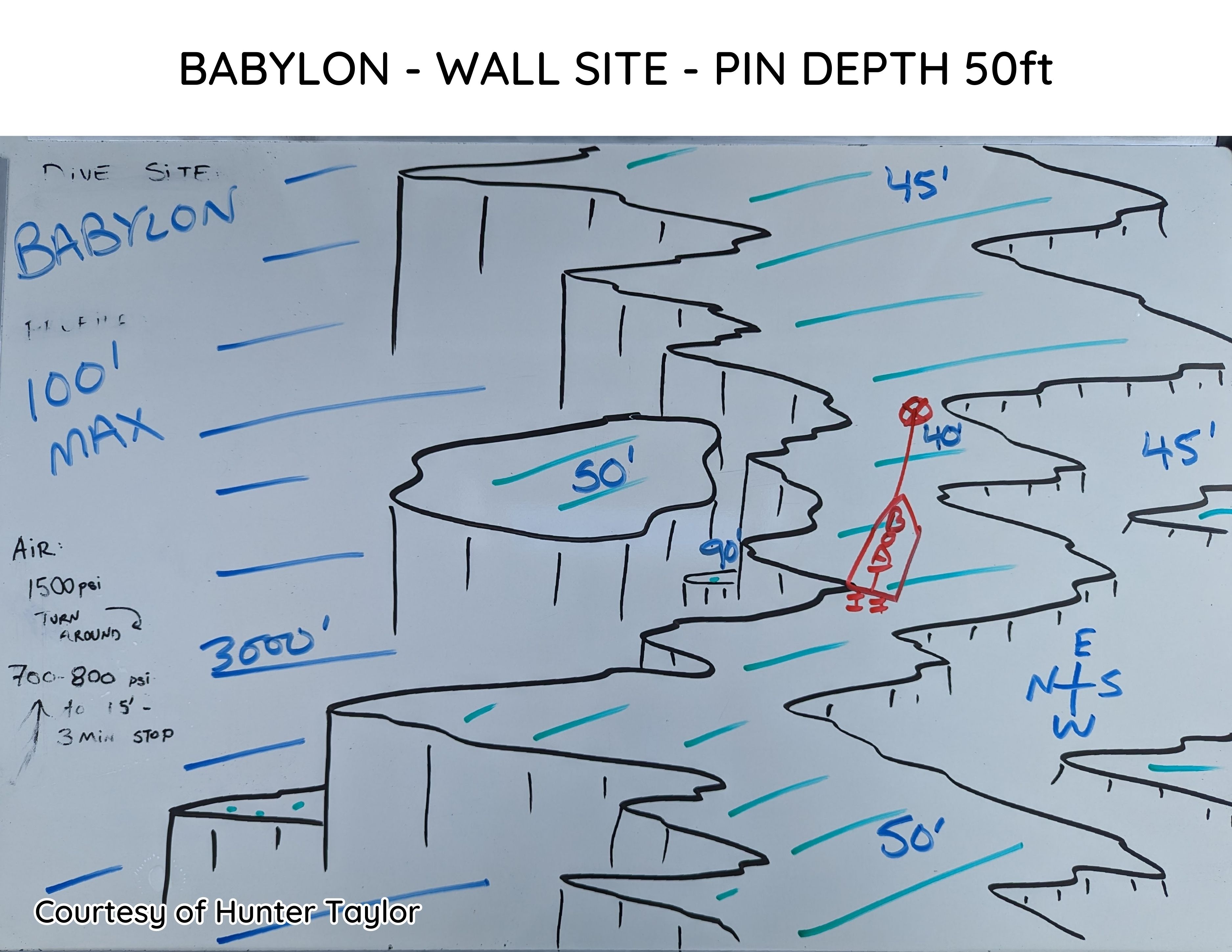 Hand-drawn briefing map of Babylon