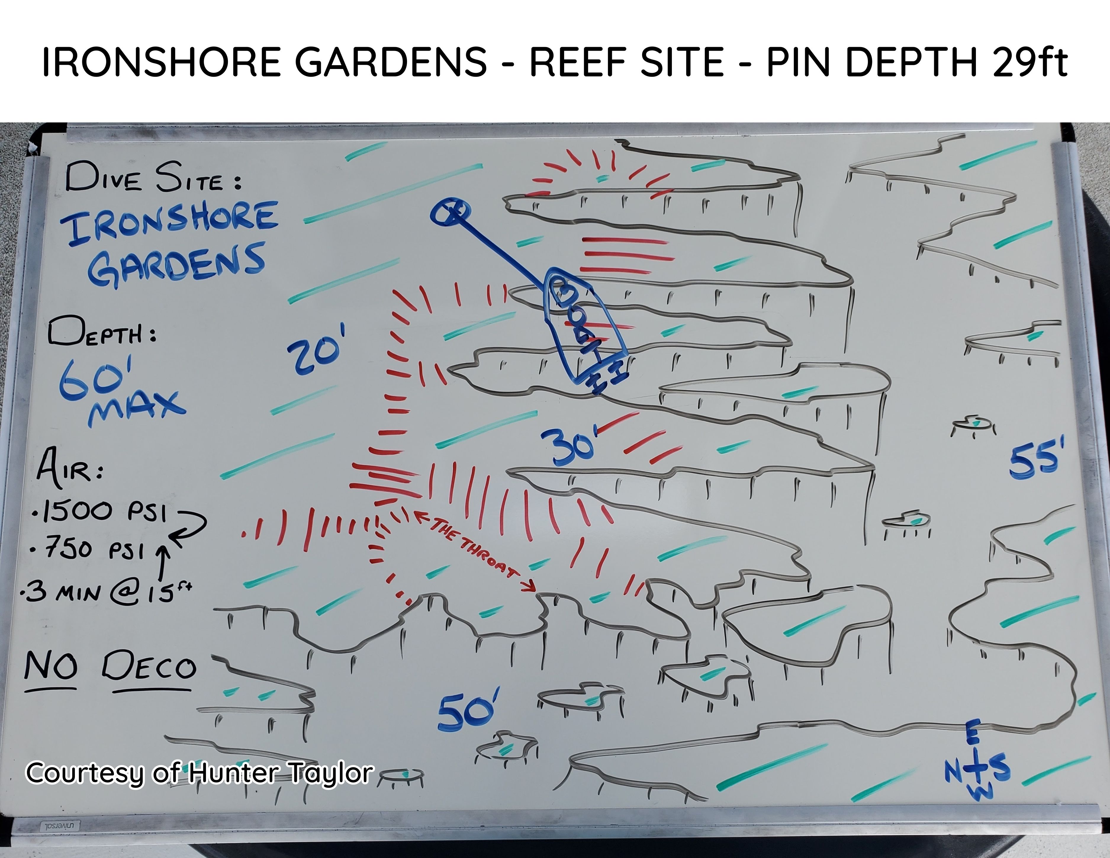 Hand-drawn briefing map of Ironshore Gardens