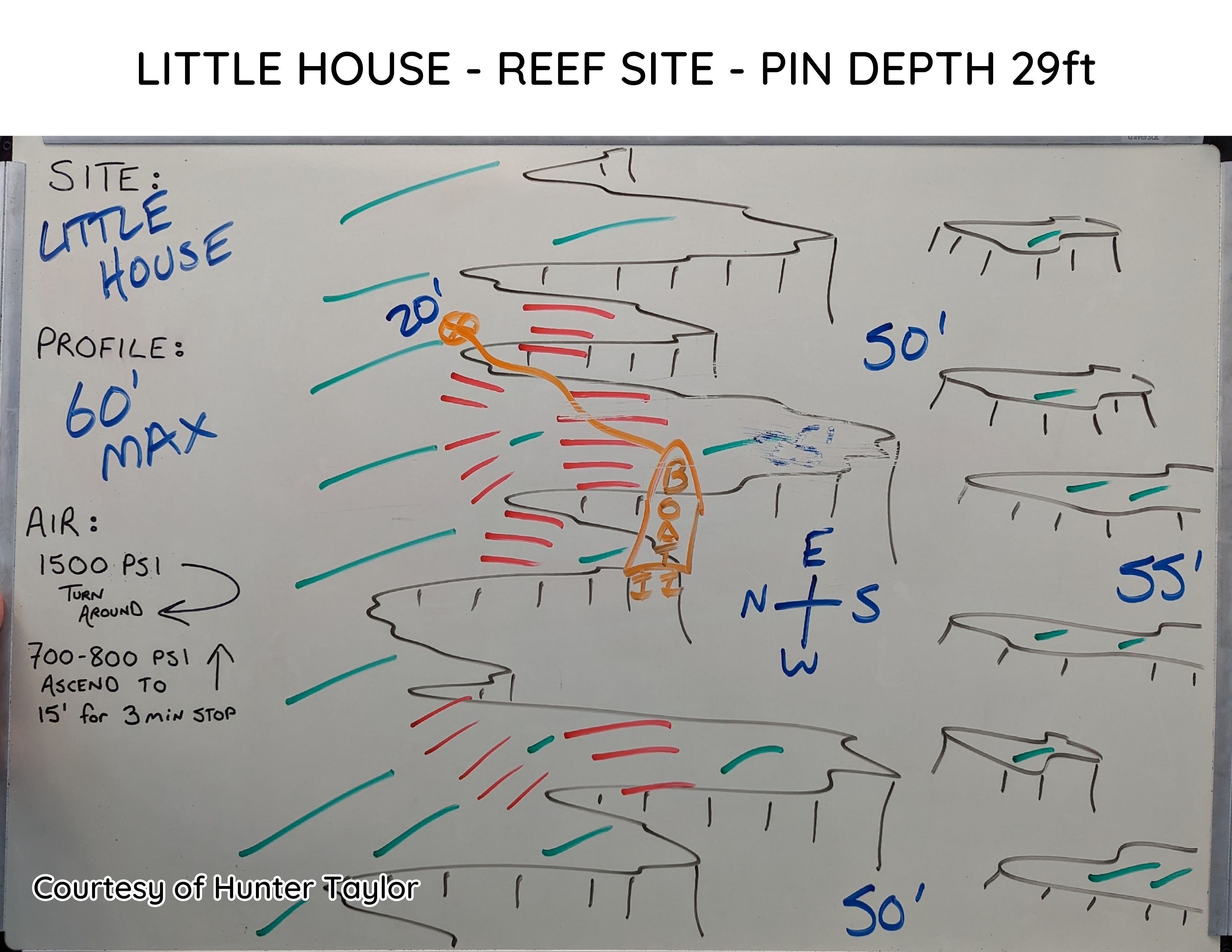 Hand-drawn briefing map of Little House on the Prairie