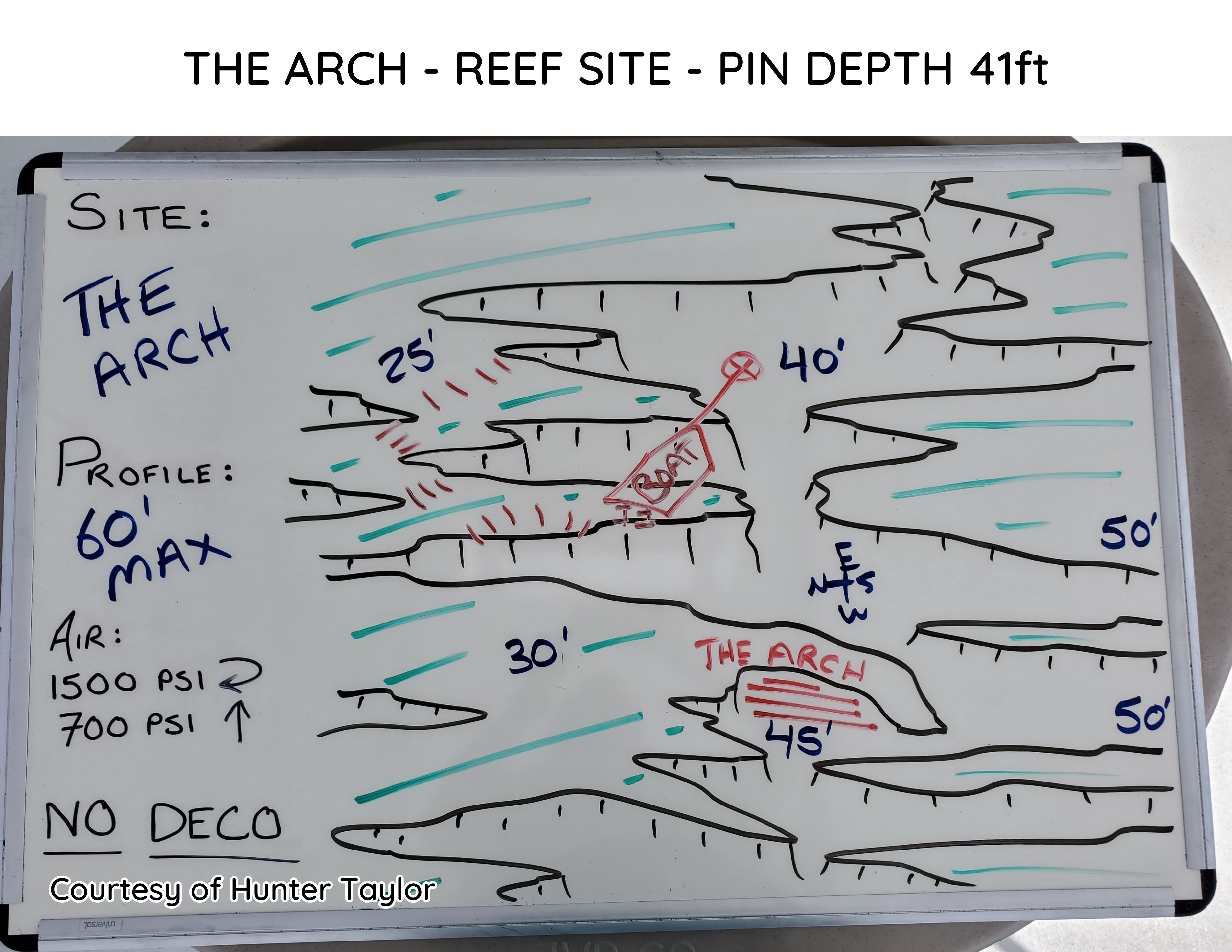 Hand-drawn briefing map of The Arch