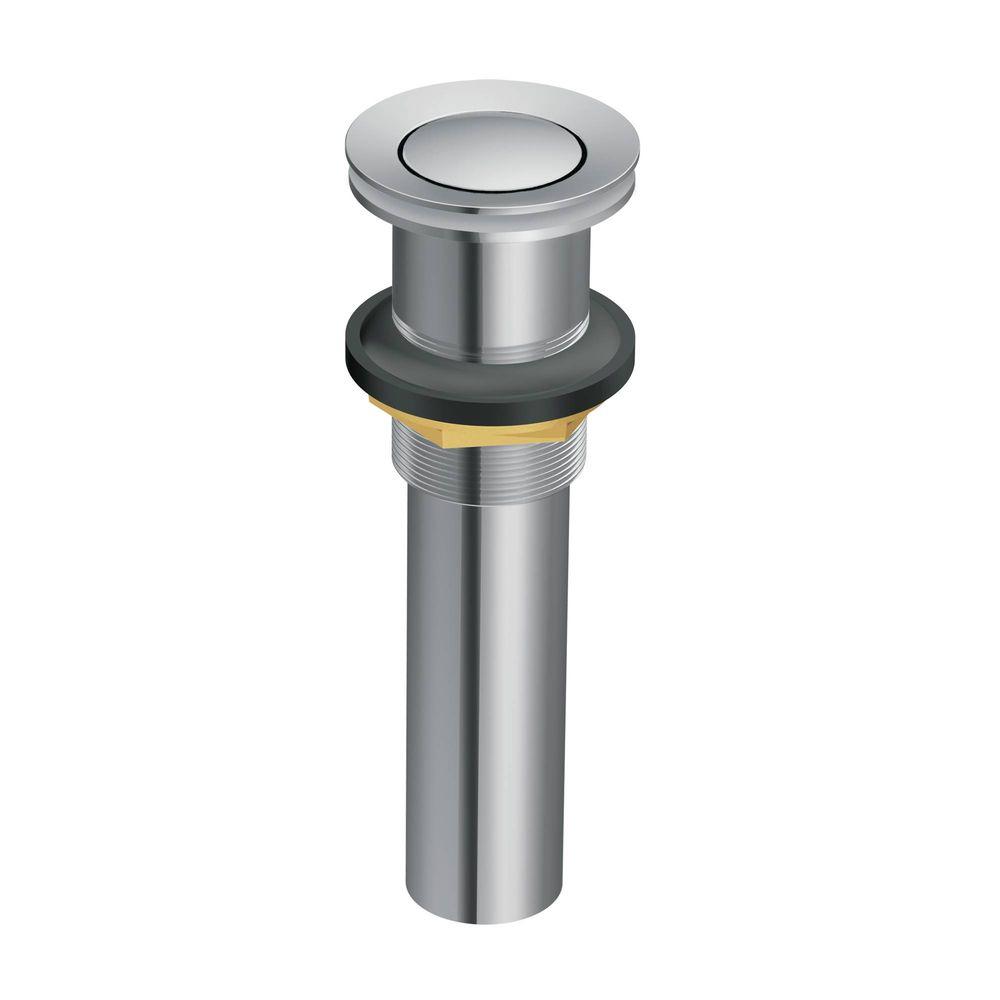 Push Pop-up Drain for Bathroom Sinks without Overflow - Stainless Steel Finish - RVA5103ST view 1