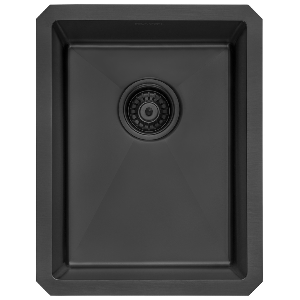 14-inch Gunmetal Black Stainless Steel Undermount Bar Prep Sink - RVH7114BL view 1