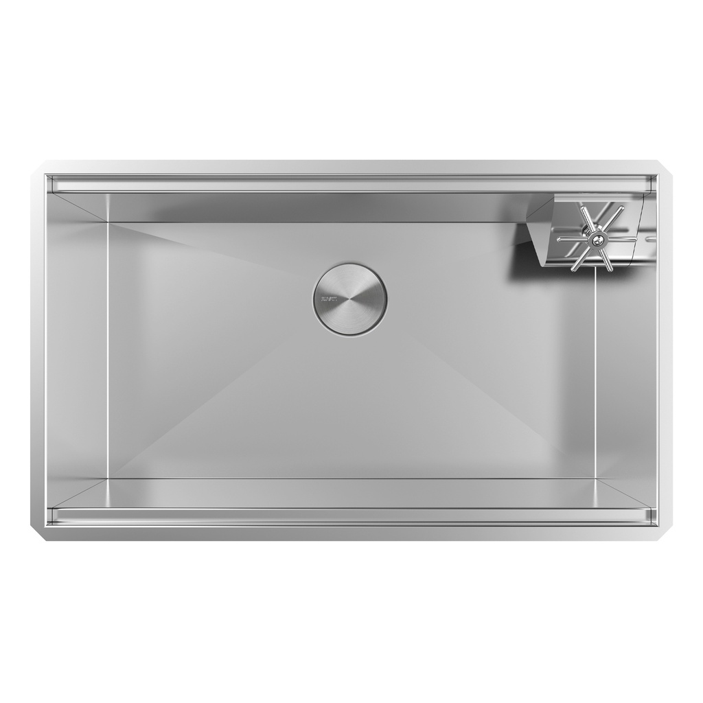 32-inch Glass Rinser and Sink Combo Workstation Ledge Undermount 16 Gauge Stainless Steel Kitchen Sink Single Bowl - RVH8512 view 1