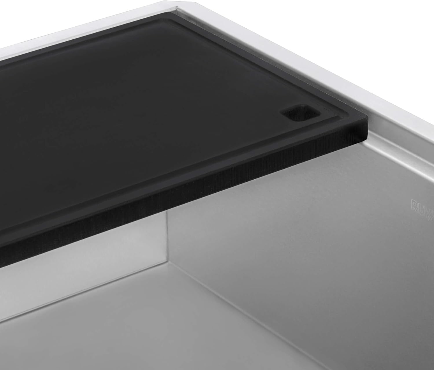 17 x 11 inch Black Resin Thick Replacement Cutting Board for Ruvati Workstation Sinks - RVA1217BLK view 5