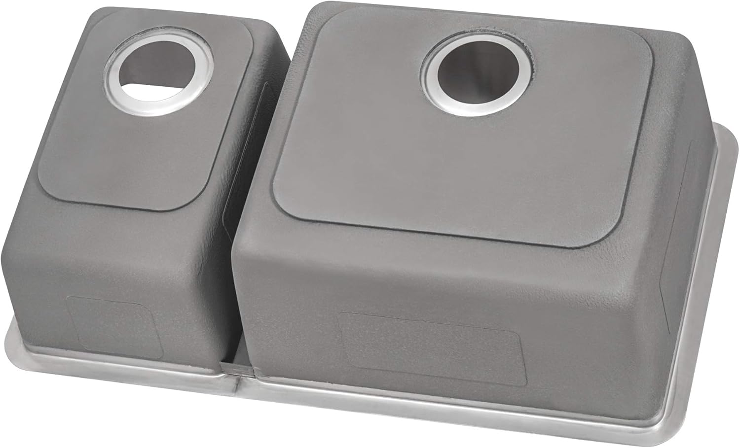 32-inch Undermount Kitchen Sink 70/30 Double Bowl 16 Gauge Stainless Steel - RVM5300 view 4