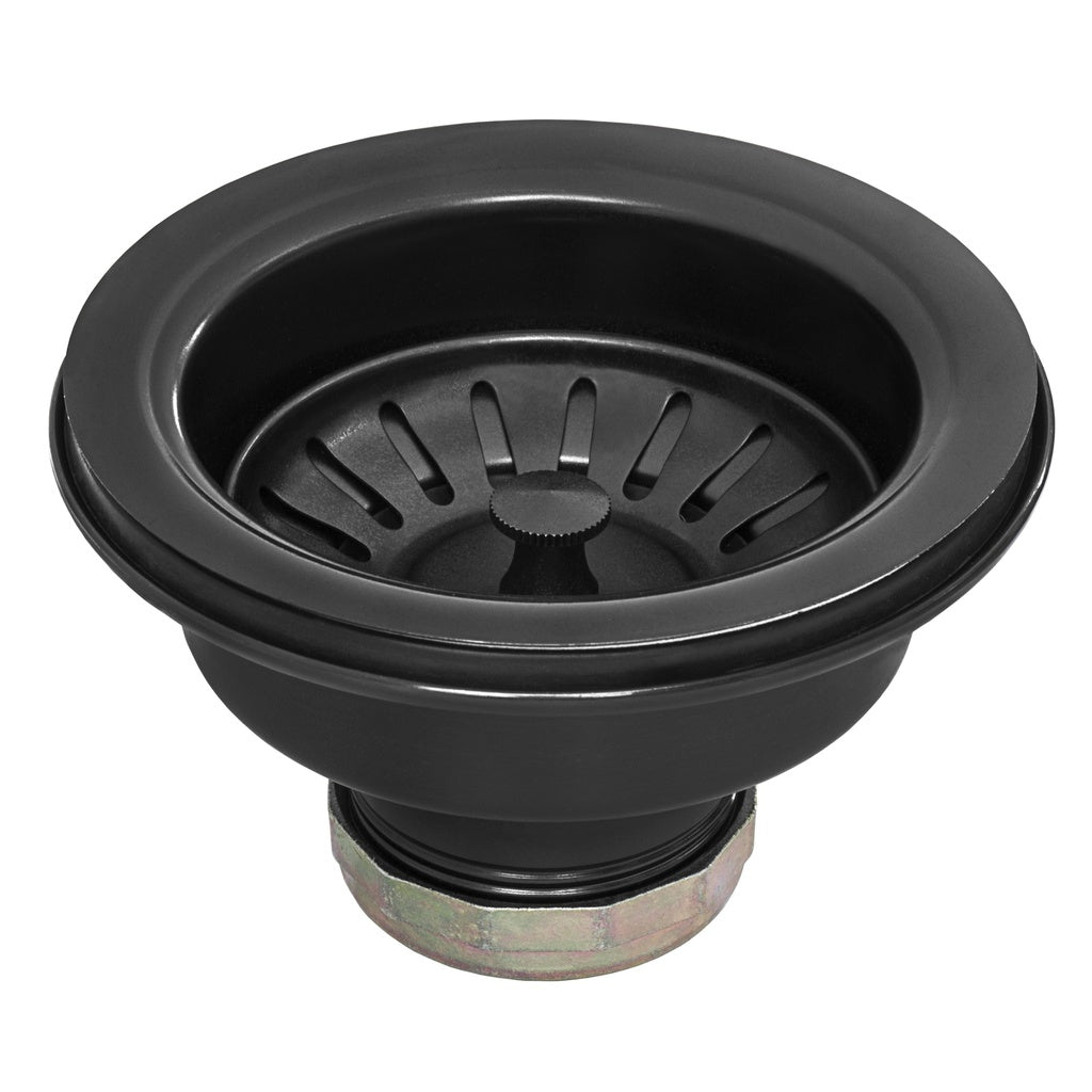 Kitchen Sink Strainer Drain Assembly - Gunmetal Black Stainless Steel - RVA1022BL view 2