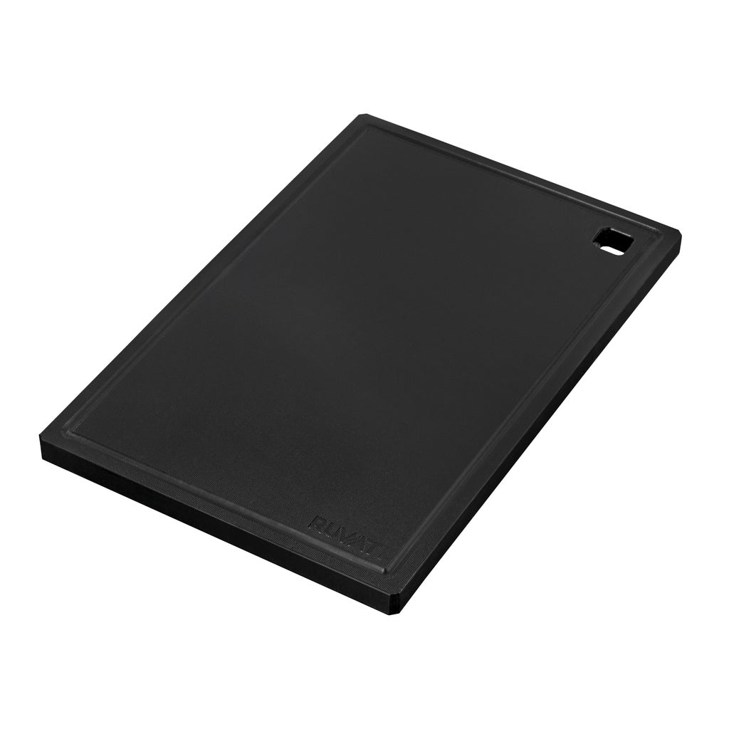 17 x 11 inch Black Resin Thick Replacement Cutting Board for Ruvati Workstation Sinks - RVA1217BLK view 2