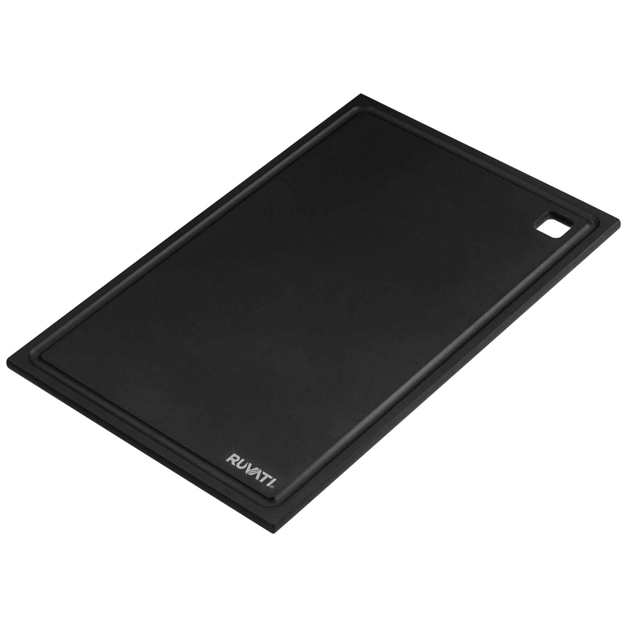 17 x 11 inch Matte Black Composite Replacement Cutting Board for Ruvati Workstation Sinks - RVA1217BWC view 2