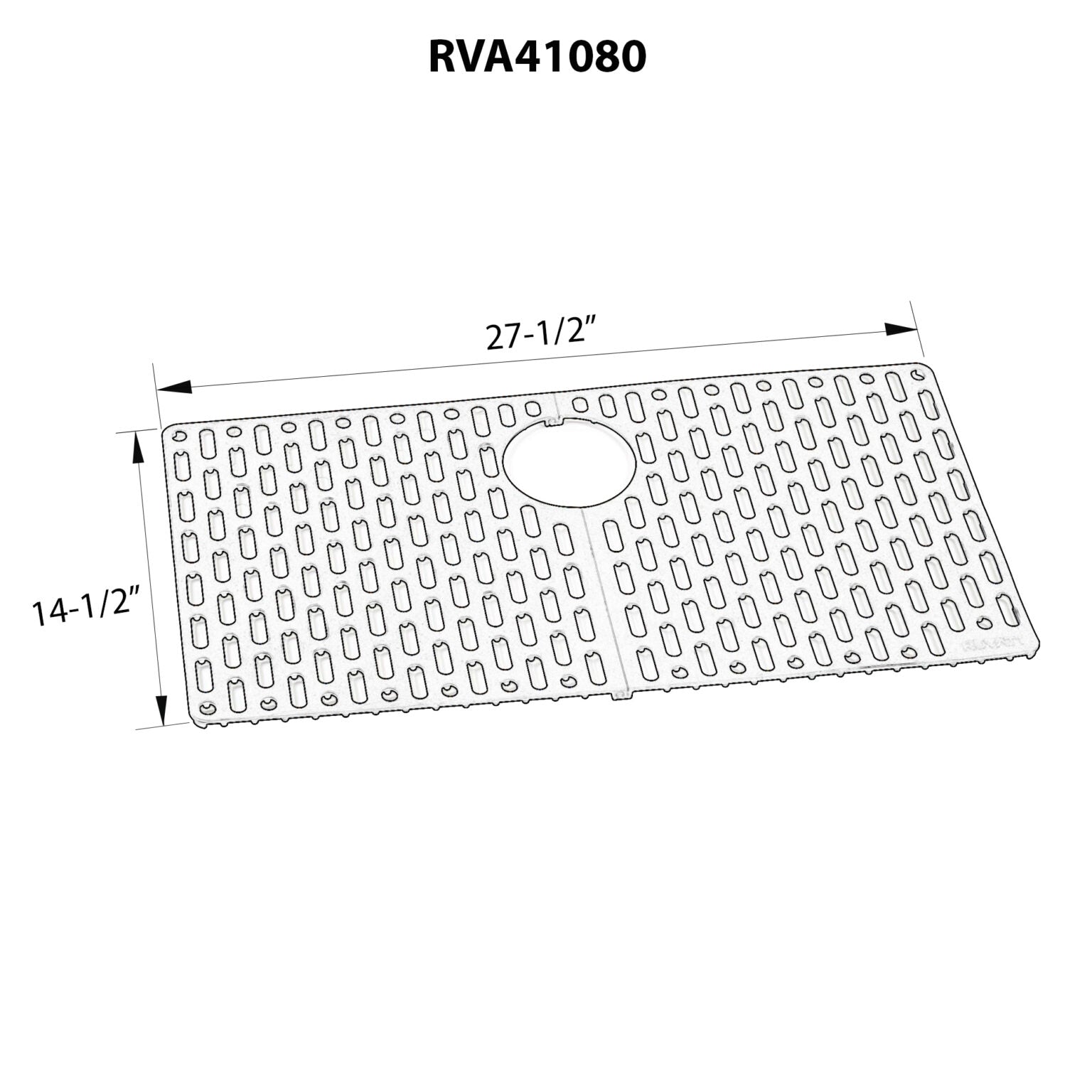 Ruvati Silicone Bottom Grid Sink Mat for RVG1080 and RVG2080 Sinks - Gray – RVA41080GR view 5