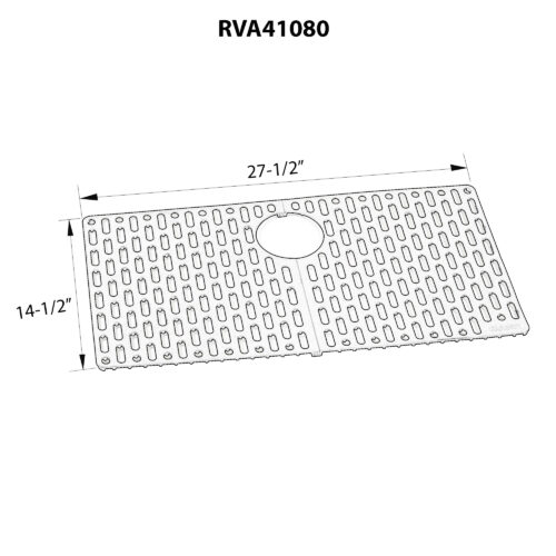Ruvati Silicone Bottom Grid Sink Mat for RVG1080 and RVG2080 Sinks - Black – RVA41080BK view 3