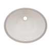 16 x 13 inch Undermount Bathroom Sink Biscuit Oval Porcelain Ceramic with Overflow - RVB0618BC view 2
