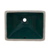 17 x 12 inch Undermount Bathroom Vanity Sink Emerald Green Rectangular Porcelain Ceramic with Overflow - RVB0718EG view 2