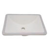 18 x 13 inch Undermount Bathroom Sink Biscuit Rectangular Porcelain Ceramic with Overflow - RVB0720BC view 2