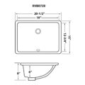 18 x 13 inch Undermount Bathroom Sink Emerald Green Rectangular Porcelain Ceramic with Overflow - RVB0720EG view 3